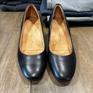 Elegant Black Leather Heels